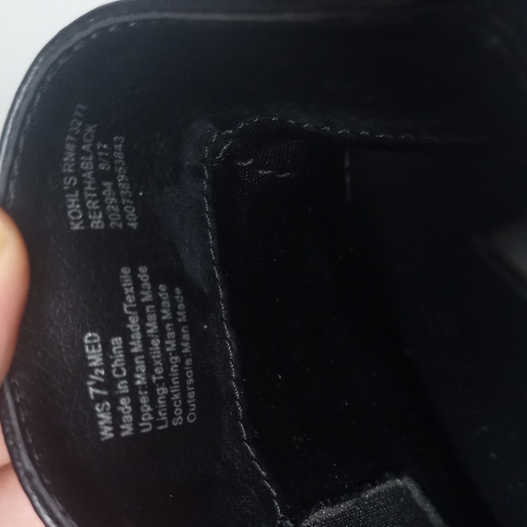 Croft & Barrow Bertha Black Ortholite Black Ankle Boots size 7.5 M - Picture 7 of 9